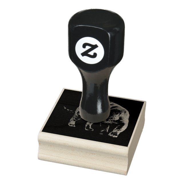 Jaguar Diablo large rubber stamp w handle (Stamp)