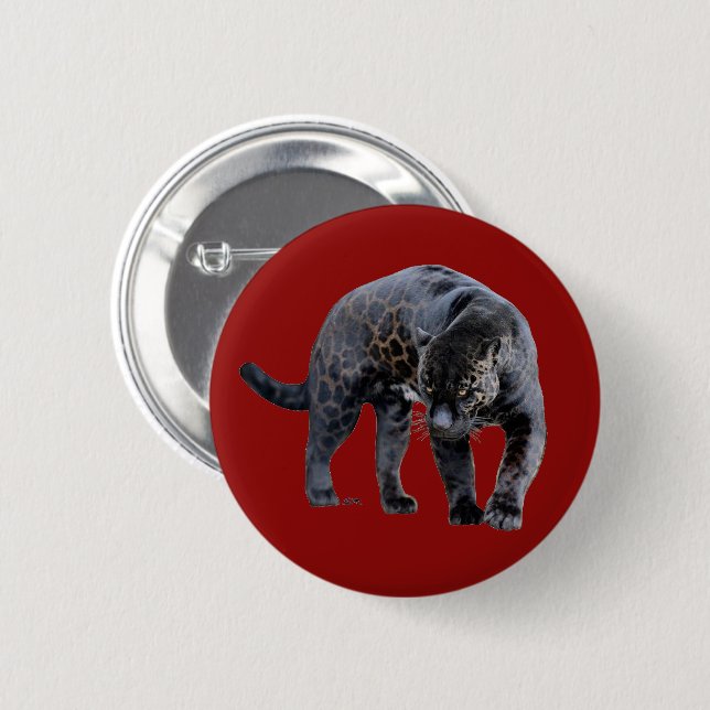 Jaguar Diablo red button (Front & Back)