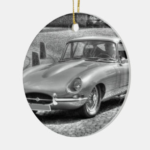 Jaguar E-Type Ceramic Tree Decoration