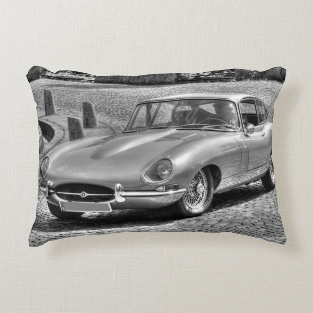 Jaguar E-Type Decorative Cushion (Front)