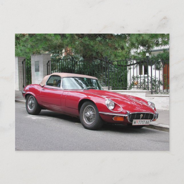 Jaguar E Type Postcard (Front)