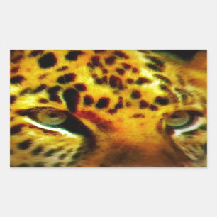 Jaguar Eyes Rectangular Sticker