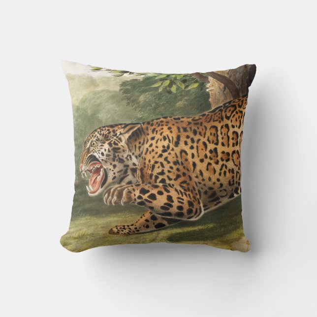 Jaguar (Felis onca) Illustration Cushion (Front)