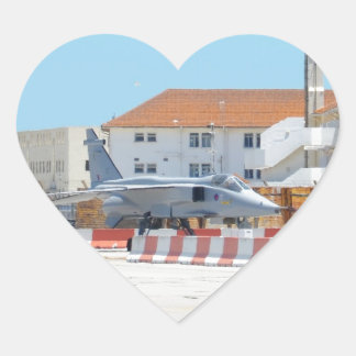 Jaguar Fighter Jet Heart Sticker