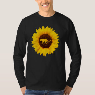 Jaguar For Women Men Panther Animal Sunflower T-Shirt