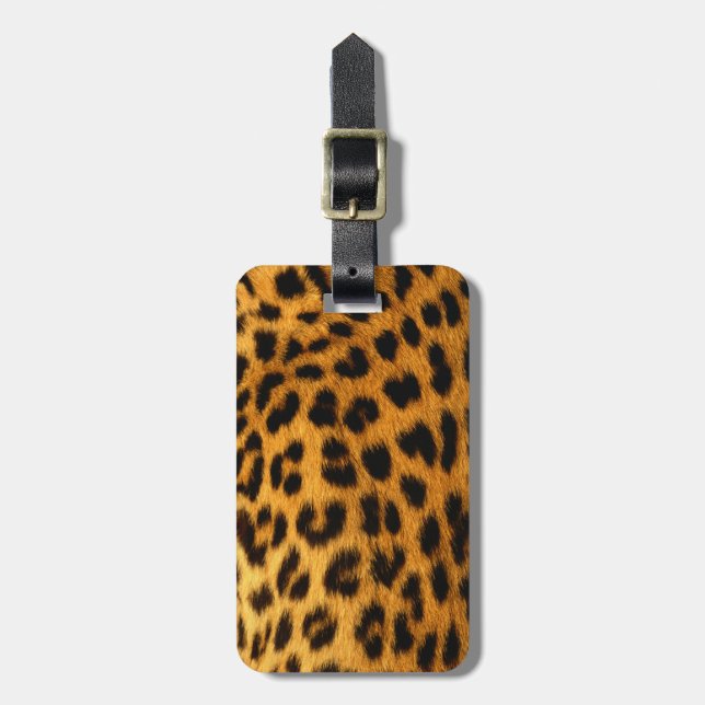 Jaguar Fur Luggage Tag (Front Vertical)