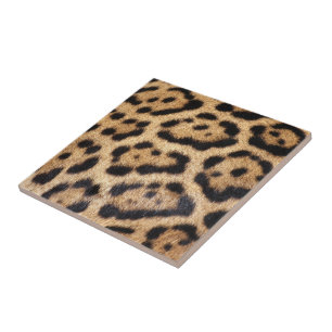 Jaguar Fur Photo Print Ceramic Tile