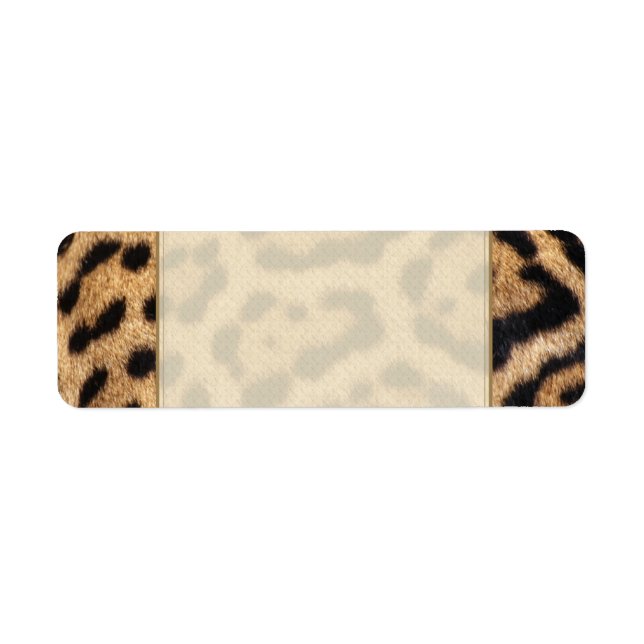 Jaguar Fur Photo Print Return Address Label (Front)