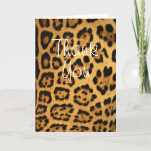Jaguar Fur Print Thank You Card