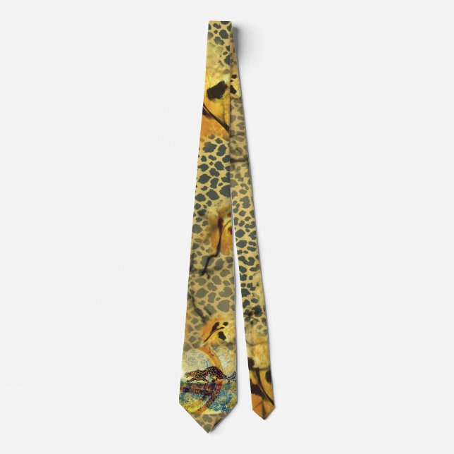 Jaguar god of peace Neck Tie (Front)