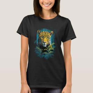 Jaguar In Jungle Big Cat  Print Graphic Design T-Shirt