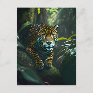 Jaguar in the Jungle Postcard