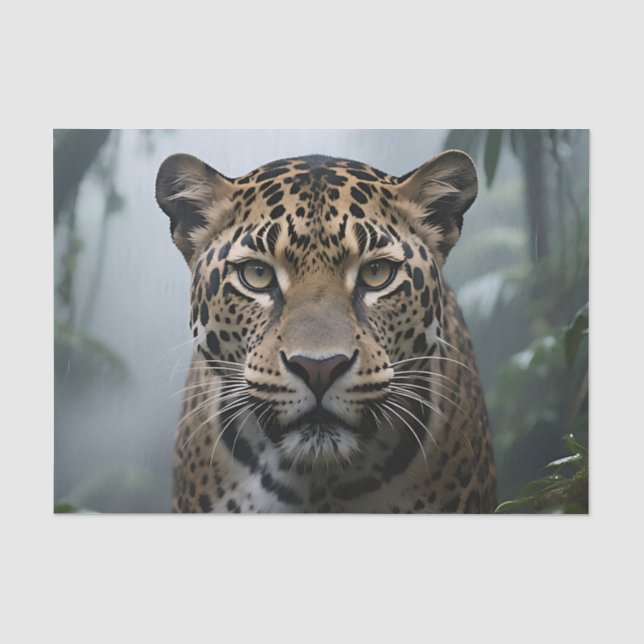 Jaguar Jungle Portrait Tissue Paper (Front)
