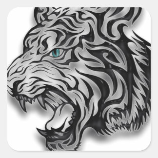 Jaguar Leopard Print Panther Pattern Square Sticker