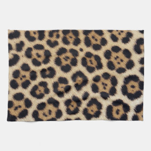 jaguar leopard texture fur skin leather animal pri tea towel