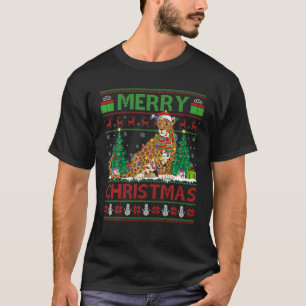 Jaguar Lover Xmas Lighting Santa Ugly Jaguar Chris T-Shirt