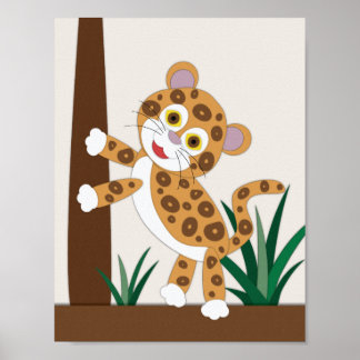 Jaguar Nursery Art Poster