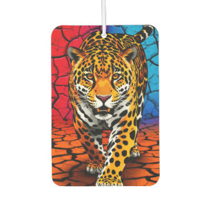 Jaguar on Cracked Earth Backgroun Car Air Freshener