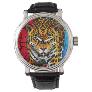 Jaguar on Cracked Earth Backgroun Watch