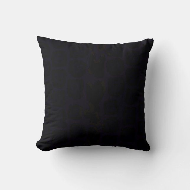Jaguar Pattern in Black Panther Colours Cushion (Front)