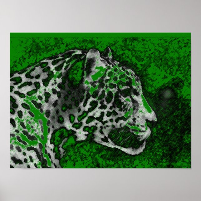 Jaguar Pop Art Poster Print - Jaguar Posters (Front)