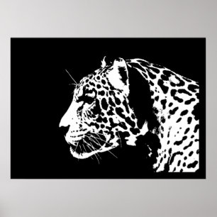 Jaguar Poster Print - Black & White Jaguar Posters