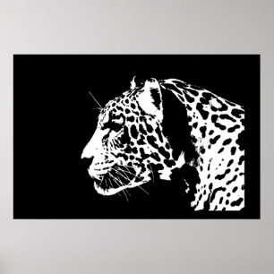 Jaguar Poster Print - Black & White Jaguar Posters