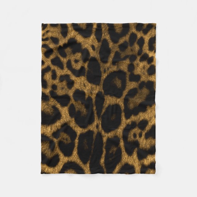 Jaguar Print Fleece Blanket (Front)