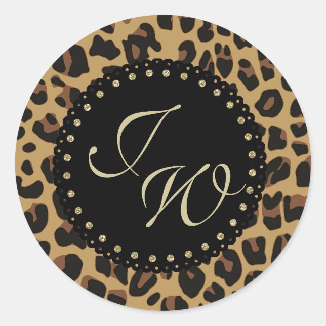 Jaguar Print Monogram Envelope Seal (Front)