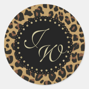 Jaguar Print Monogram Envelope Seal