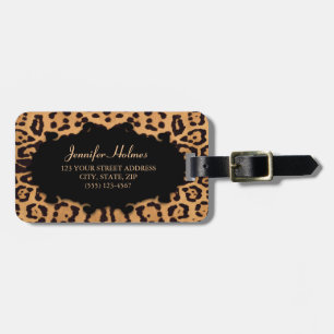 Jaguar Print Personalised luggage tag