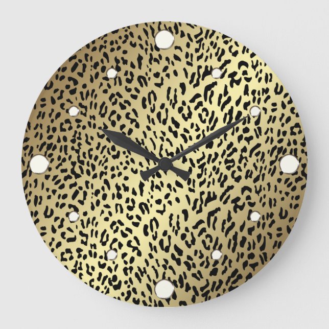 Jaguar Print Wall Clock (Front)