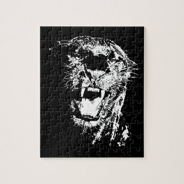 Jaguar Roaring Jigsaw Puzzle (Vertical)