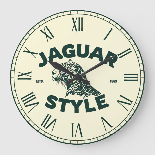 Jaguar Round Clock (Front)