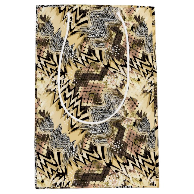 Jaguar skin, snakes medium gift bag (Front)