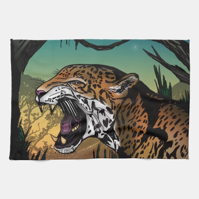 Jaguar Tea Towel (Horizontal)