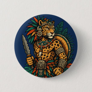 Jaguar Tribe's Brave Warrior samll gift 6 Cm Round Badge