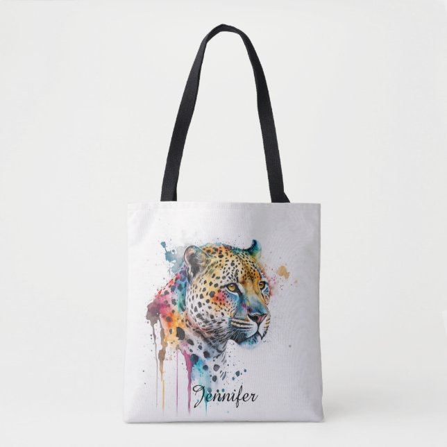 Jaguar Watercolor                                  Tote Bag (Front)