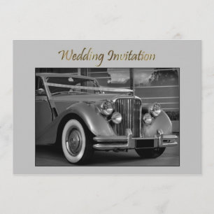 JAGUAR WEDDING CAR Wedding Invitation