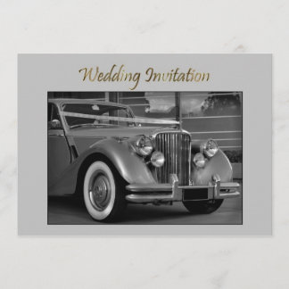 JAGUAR WEDDING CAR Wedding Invitation