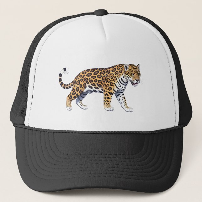 Jaguar with Detailed Patterns Trucker Hat (Front)