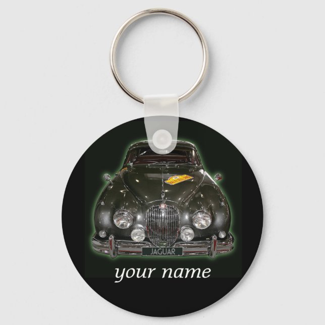 Jaguar  with your name key ring (Front)