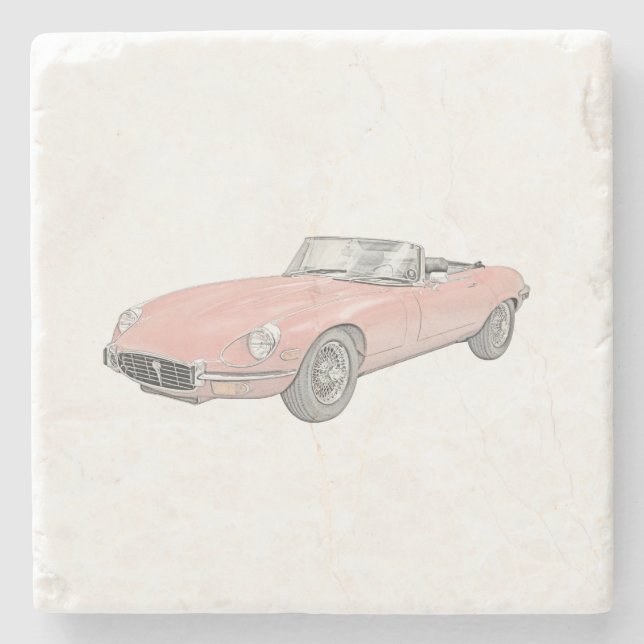 Jaguar XKE 1972 Stone Coaster (Front)