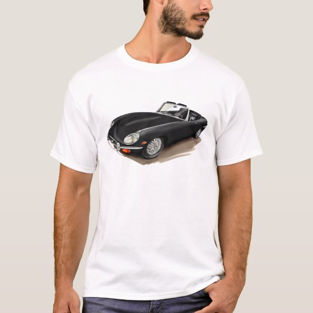 Jaguar XKE Black Car T-Shirt (Front)