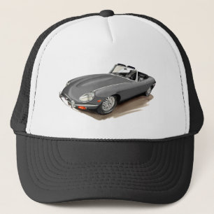 Jaguar XKE Grey Car Trucker Hat