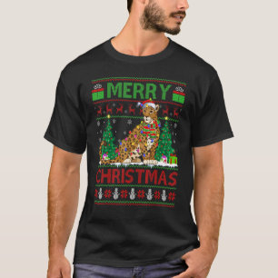 Jaguar   Xmas Tree Lights Ugly Santa Jaguar Christ T-Shirt