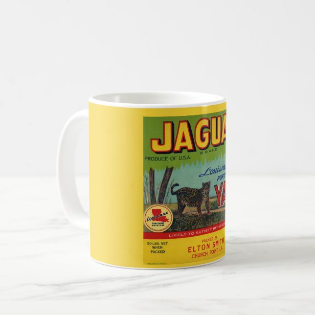Jaguar Yams Label Coffee Mug (Front Left)