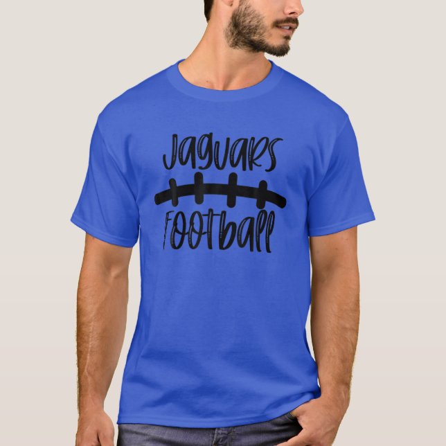 Jaguars Football School Spirit Team Mascot Game Ni T-Shirt (Front)