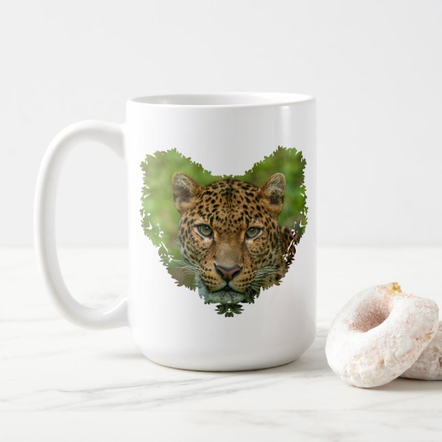 Jaguar's Intensity Heart Coffee Mug (With Donut)
