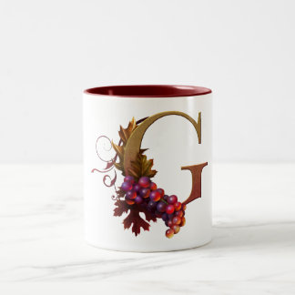 Jaguarwoman's "Ars Botanica" Monogrammed Mug "G"